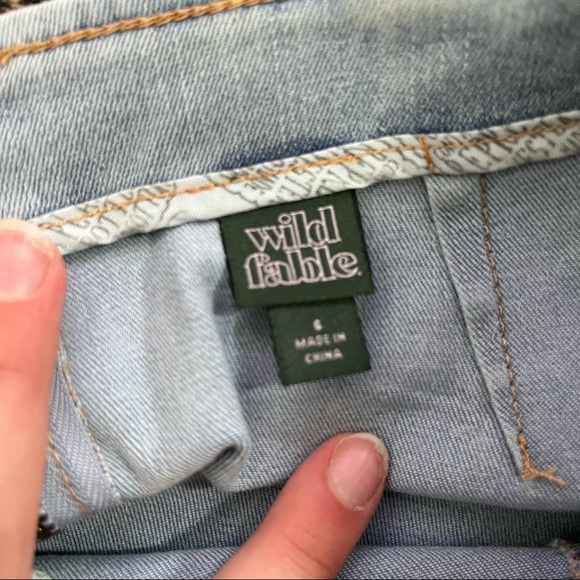 Wild fable notch front seamed denim mini skirt - Picture 6 of 6